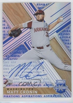 2019 Panini Elite Extra Edition Auto Aspirations Blue /50 Matt Cronin #87 Auto - Image 1 of 2