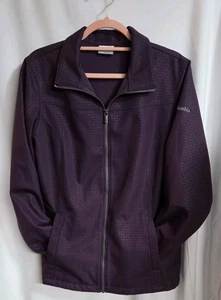 Columbia Jacket Womens Large Purple Softshell Full Zip Fleece Lined EUC - Picture 1 of 6
