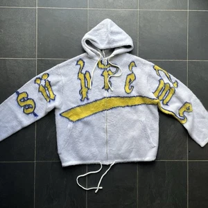 Supreme Accent Brushed Zip‑Up Hooded Sweater – White – Size S - Picture 1 of 5