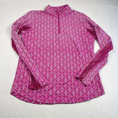 Camisa de rendimiento manga larga con estampado geométrico estampado geométrico Top de golf Icikuls para mujer S Foto 1 de 4