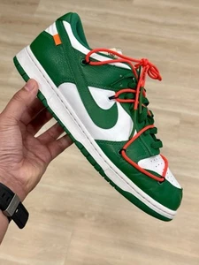 🔥Talla 12 Nike Dunk Low Off-White Pine Green CT0856-100 2019 OG etiqueta de caja OW sb - Imagen 1 de 13