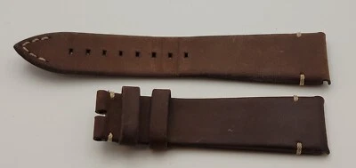 Authentic Zenith Dark Brown Oiled Leather watch Strap 2218-801 22/18 mm, 81+115 - Image 1 of 2