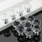 Clear 30mm Knob Round Crystal Glass Pull Chest Cabinet Drawer Closet Door Handle