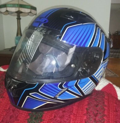 HJC CL-17 Motorcycle Helmet. Blue/ Black. Sz Medium  - Image 1 of 4