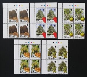 MONTSERRAT - Fruits and trees-4x5 Stamps-MNH**, MOS 08A