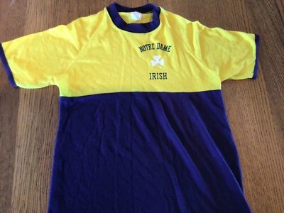 Camiseta irlandesa vintage de Notre Dame puntada única mezcla 50/50 talla mediana Foto 1 de 3
