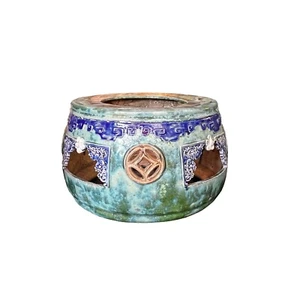 Chinese Oriental Ceramic Turquoise Green Round Display Stand ws2791 - Picture 1 of 7