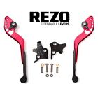 Rezo Extendable Red Motorcycle Lever Set For Suzuki Sv 650 X 2018-