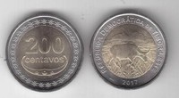 EAST TIMOR - NEW ISSUE BIMETAL UNC COIN 200 CENTAVOS 2017 YEAR ANIMAL BUFFALO 