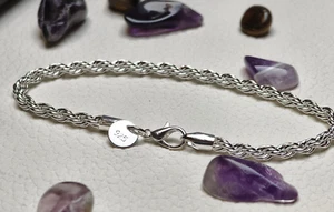 Armband Kordelarmband 925 Silber Silberarmband Armkette Accesoirs Schmuck - Bild 1 von 4
