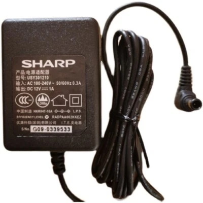 Genuine AC Adapter SHARP AUY301210 DC 12V 1A Power Supply - Image 1 of 2