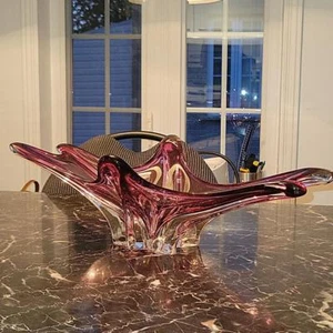 Vintage rare Glass Centerpiece Bowl from Val Saint Lambert, 1970s - Picture 1 of 8