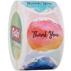 8 Designs Watercolor Thank You Stickers with Gold Floral Frame, 1.5 inch Wate...