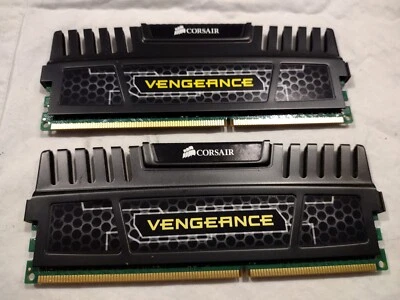 (2) CorsairVengeance 8GB Kit (2x4GB) DDR3 PC3 1600MHz CMZ8GX3M2A1600C9 - Image 1 of 4