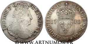 LOUIS XIV - 44 SOLS DE STRASBOURG, 1710 BB - Picture 1 of 1