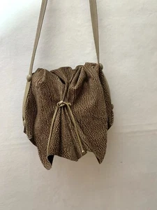 Vtg 70s SILVANO BIAGINI Hobo Bag Crossbody Kangaroo Suede Rare Italian Stunning - Picture 1 of 15