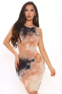 New Tie Dye Mini Dress size 10 - Picture 1 of 3