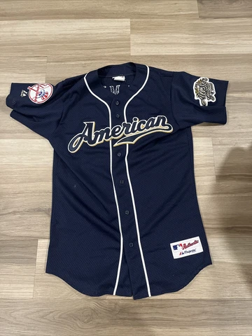 Jason Giambi #25 New York Yankees 2002 MLB ALL Star Game Majestic Sewn Jersey M Cover