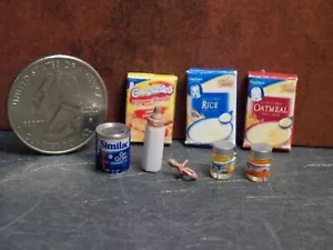 Dollhouse Miniature Baby Food Set Pink Bottle 1:12 in scale D95 Dollys Gallery - Picture 1 of 4