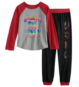 Harry Potter Pajamas Size 7-8 Girl Winter Set Medium Hogwarts Shirt/Pant NEW NWT - Picture 1 of 1