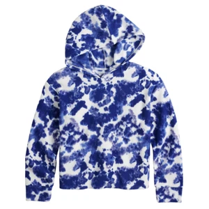 Girls Size 6 Jumping Beans Tie-Dye Indigo Microfleece Hoodie Retail $16.00 - Picture 1 of 6