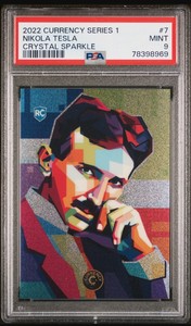 PSA 9 2022 CARDSMITHS CURRENCY SERIES 1 #7 Crystal Sparkle NIKOLA TESLA