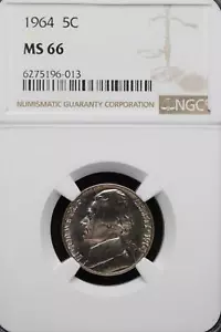 1964 Jefferson Nickel NGC MS66 *DoubleJCoins* 8006-33 - Picture 1 of 2