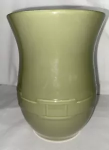 Longaberger Keramik grün gewebt Traditionen Küchenutensilien Halter Vase - Bild 1 von 6