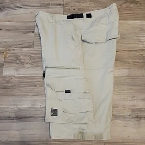 Short cargo jean PACO homme 36 beige style militaire baggy année 2000 ample hip hop très bon état - Photo 1/16
