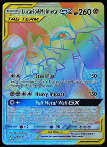 Lucario & Melmetal GX Tag Team #224 NM Pokemon Card - Picture 1 of 3