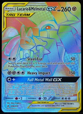 Lucario & Melmetal GX Tag Team #224 NM Pokemon Card - Image 1 of 3
