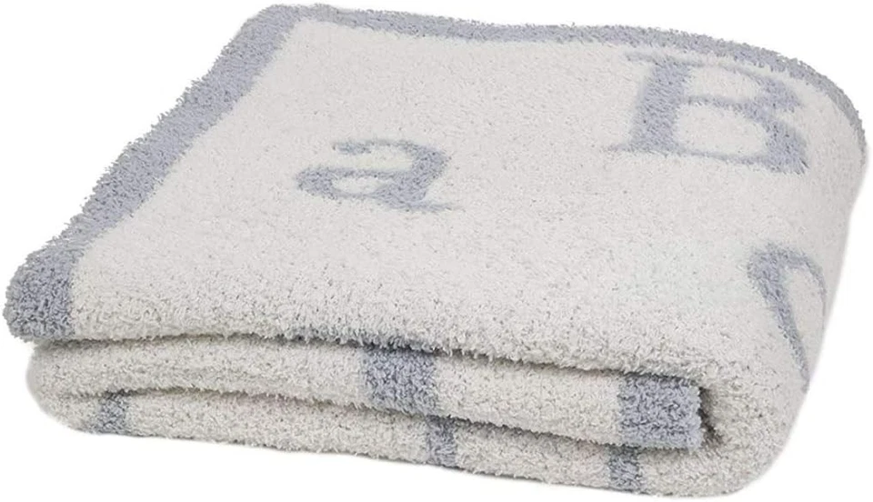 Barefoot Dreams Unisex CozyChic ABC Manta Océano/Crema Bebé Foto 1 de 1