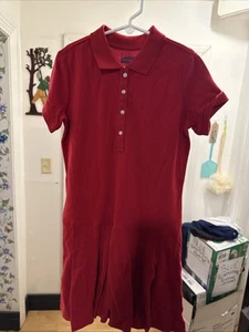 Lands End Kids Size 8 Lot Red Dress Blue Shirt - Picture 1 of 8