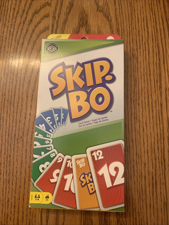 Mattel 42050 Skip-Bo Card Game - 2 to 6 Players SEALED BRAND NEW - Image 1 of 1