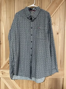 CINCH Blue Purple Gray Paisley Shirt Men’s XXL Button Front Western Cowboy 2XL - Picture 1 of 6