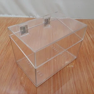 Vintage Acrylic File Card Recipe Holder 3x5 Clear Kitchen Stationary - Picture 1 of 17