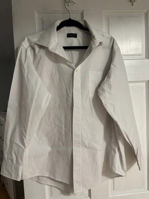 Camisa de vestir vintage Christian Dior para hombre 17,5 34 blanca hecha en EE. UU. Le Chemise años 90 Foto 1 de 4