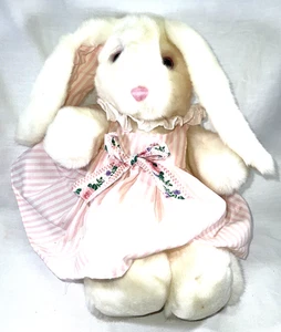 Vestido de Colección Kids Corp Peluche Conejo Blanco Rosa Orejas Flojidas Peluche - Imagen 1 de 7