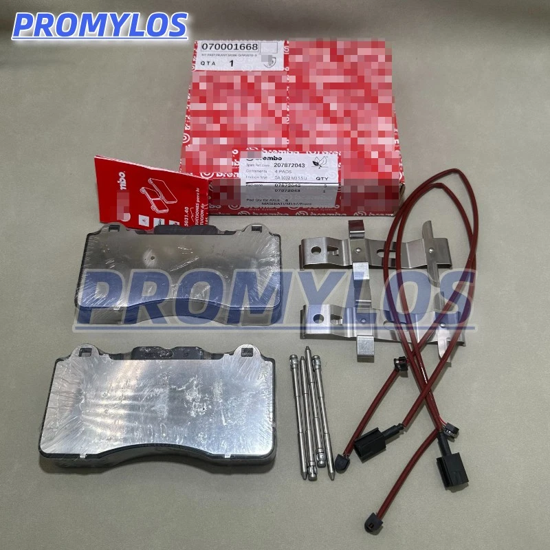 Kit de pastillas de freno delanteras con sensor para Ferrari 458 Italia y 458 Spider OEM 70001668 Foto 1 de 4