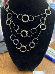 Vintage Halskette mehrfarbige Kreise 16 Zoll keine Markierungen N1010 - Bild 1 von 3