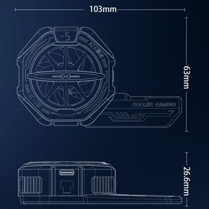 Handykühler mit RGB-Beleuchtung für effiziente Kühlung beim Gaming - Zdjęcie 1 z 12