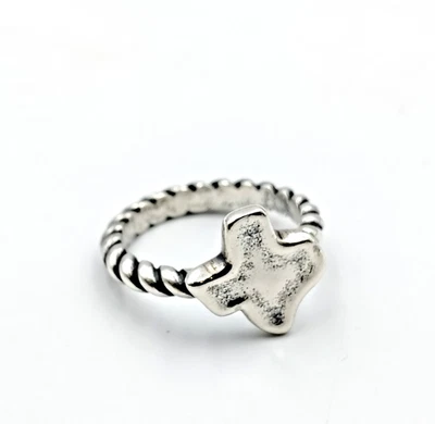 James Avery Sterling Silver 925 Rope Design Taxes Ring Sz 5 - Image 1 of 4
