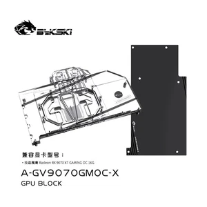 Bykski GPU Water Block Use For GIGABYTE RX9070XT GAMING OC 16G A-GV9070GMOC-X - Zdjęcie 1 z 8