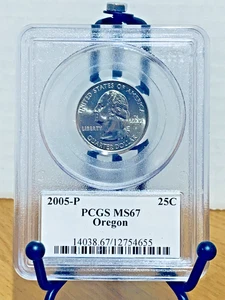 2005-P Washington Quarter Oregon PCGS MS67 Mint State 67 #12754655 - Picture 1 of 2