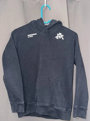 Sudadera con Capucha Negra Abercrombie & Fitch - Juvenil L (11/12) - Logo A&F, Ajuste Relajado, Nueva York Foto 1 de 4