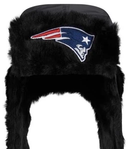 New Era New England Patriots NFL Trapper Invierno Sombrero de Piel Negro Talla XL Nuevo - Imagen 1 de 9