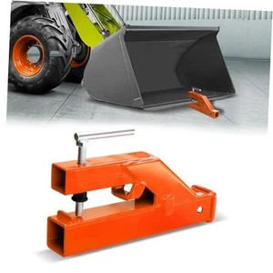Clamp On Trailer Hitch Receiver 2 Inch Ball Mount Adapter for Tractor Orange - Picture 1 of 8