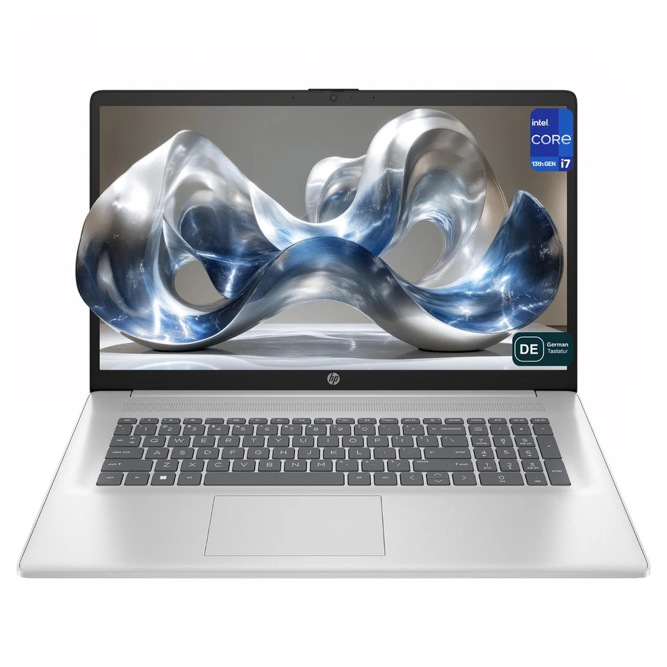 HP 17-cn3175ng 17,3 Zoll (512GB SSD, Intel Core i7-1355U, 4,7GHz, 16GB RAM) Laptop - Silber (8L382EA#ABD)