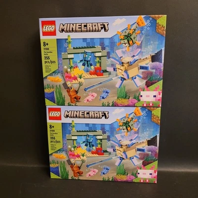 LEGO Minecraft 2 SETS 21180 Guardian Battle NEW RETIRED - Image 1 of 4