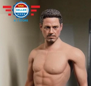 Cabeza esculpida de Iron Man Tony Stark 1/6 (sin cuello) para figura masculina de 12"" PHICEN - Imagen 1 de 3